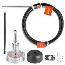 Sistema de dirección para barcos VEVOR, kit de sistema de dirección rotativa con cable de control para barcos de 5,2 m (17 pies) y timón de aleación de aluminio, repuesto marino duradero para barcos de pesca, veleros pequeños, lanchas rápidas y botes salvavidas.